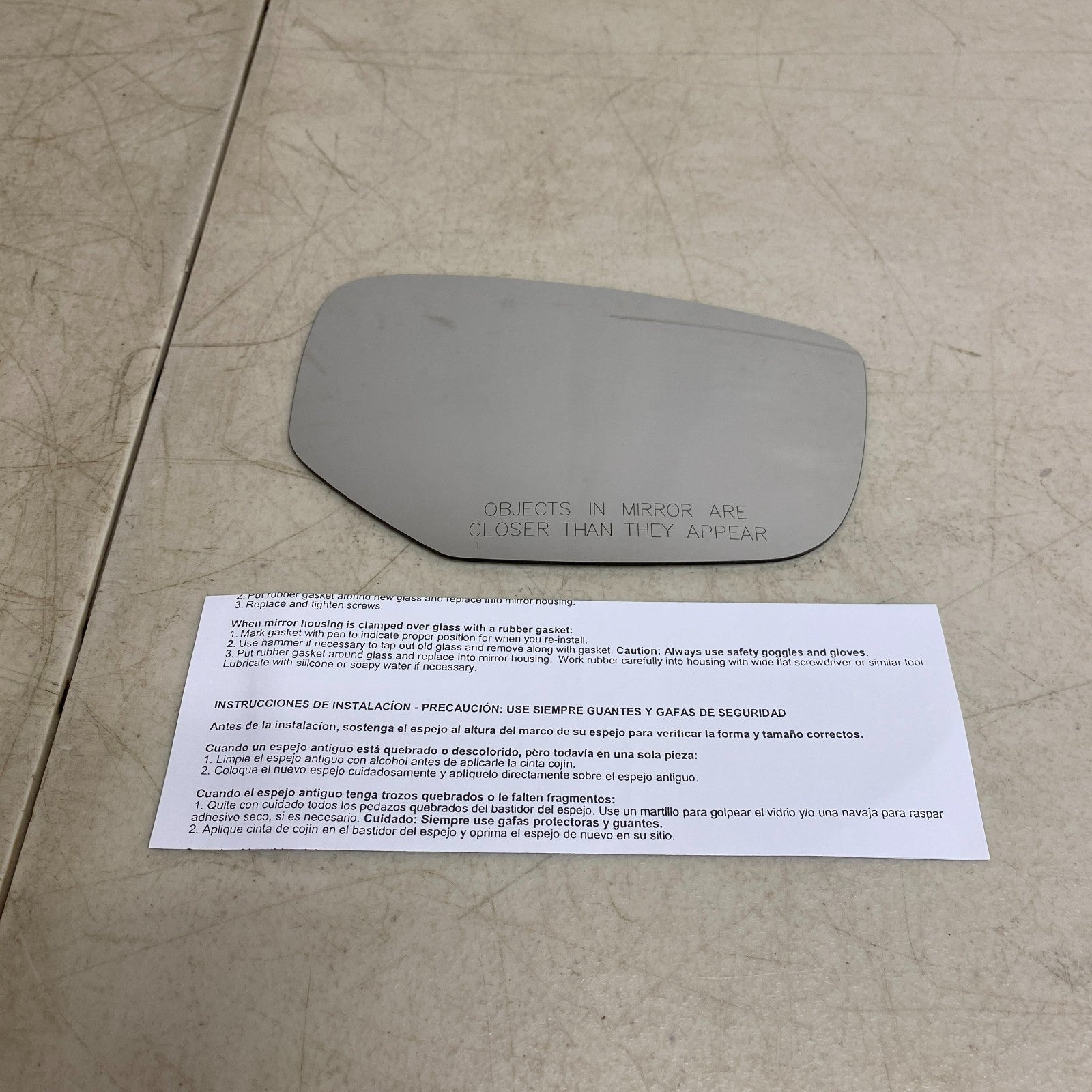 Fit System Honda Accord Passenger Mirror Glass w/o Blind Spot