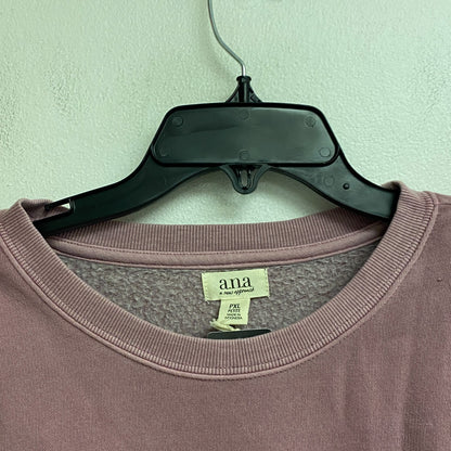 Ana Women's Padded Shoulders Long Sleeve Sweatshirt Size PXL Color: Western Rose