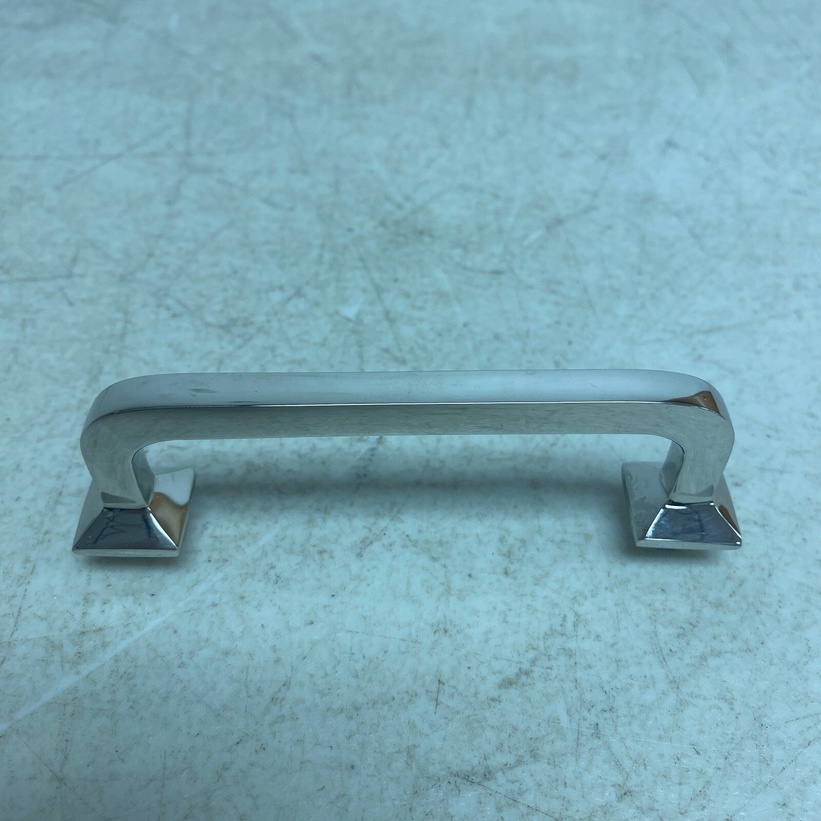 Signature Hardware 4'' Klein Solid Brass Cabinet Pull - Polished Nickel