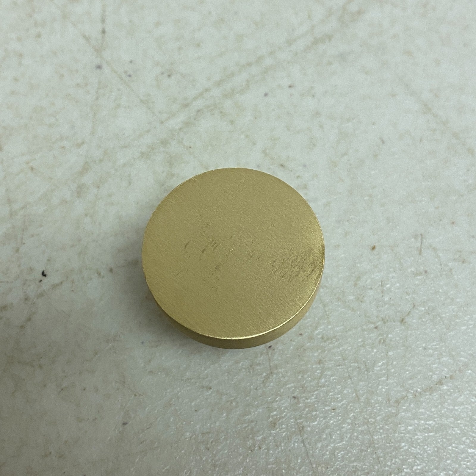 Signature Hardware ORVIN BRASS FLAT ROUND CABINET KNOB-SATIN BRASS