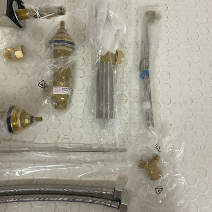 Signature Hardware Pinecrest Widespread Faucet Polished Nickel SHWSCPC807LHPN