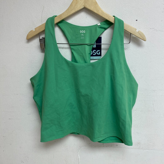 DSG Women's Momentum Cropped Tank Top Slime Green Sports DAW13301 Brand New
