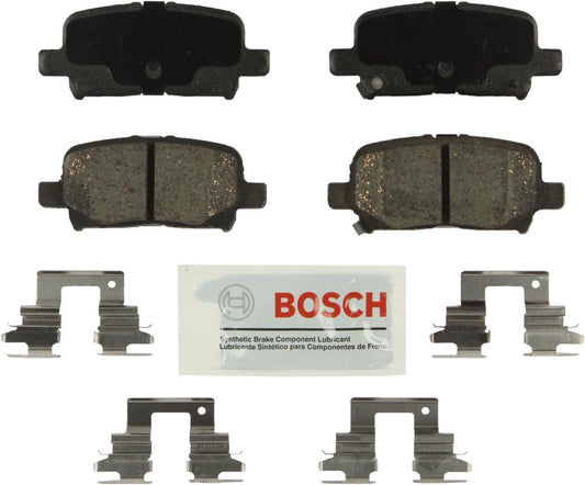 Bosch BE865H Blue Rear Ceramic Disc Brake Pad Set with Hardware for Acura Honda
