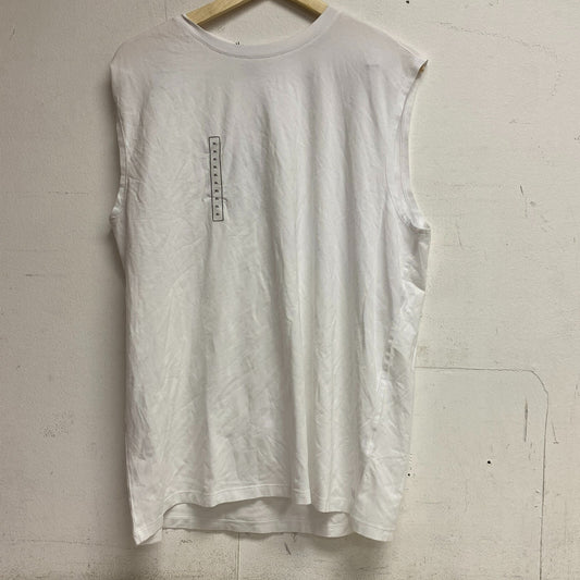 VRST Men's Essential Muscle Tank Pure White MAX232101GW Crew Neck Solid Fitness