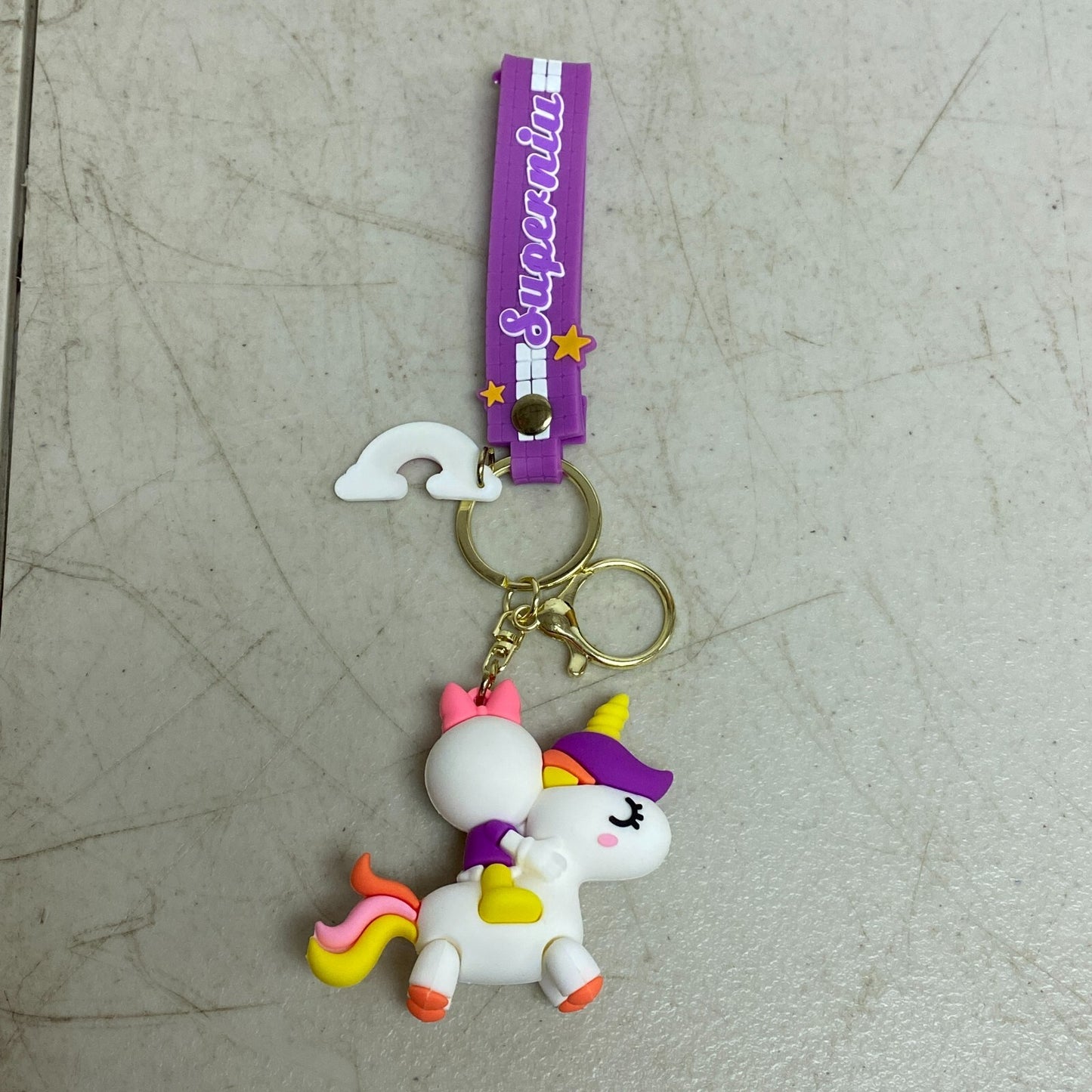 Assorted Silicone Daisy Duck Keychain Accessory