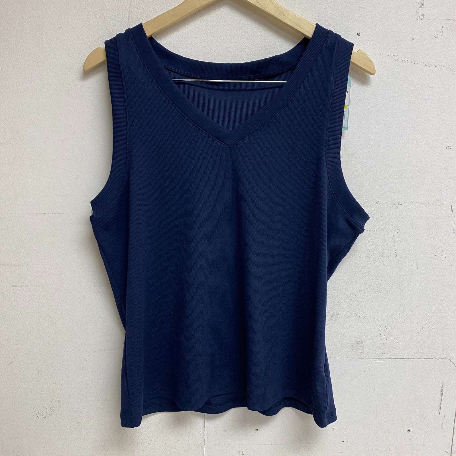 DSG Women's Performance Rib Tank Top Inkspot Blue Solid Summer Trendy DAW22103