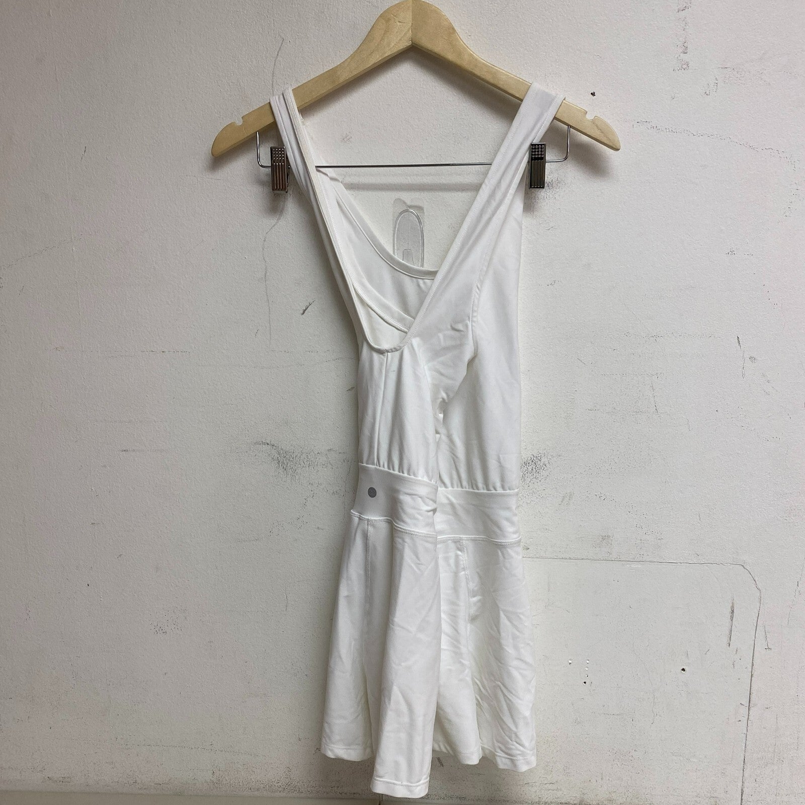 Calia Womens Run Racerbak Romper Pure White Sleeveless Solid Stylish WAX15046