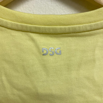 Calia Girls Cinch Bottom Tee Yellow Chill Short Sleeve Solid Cropped DAG12143