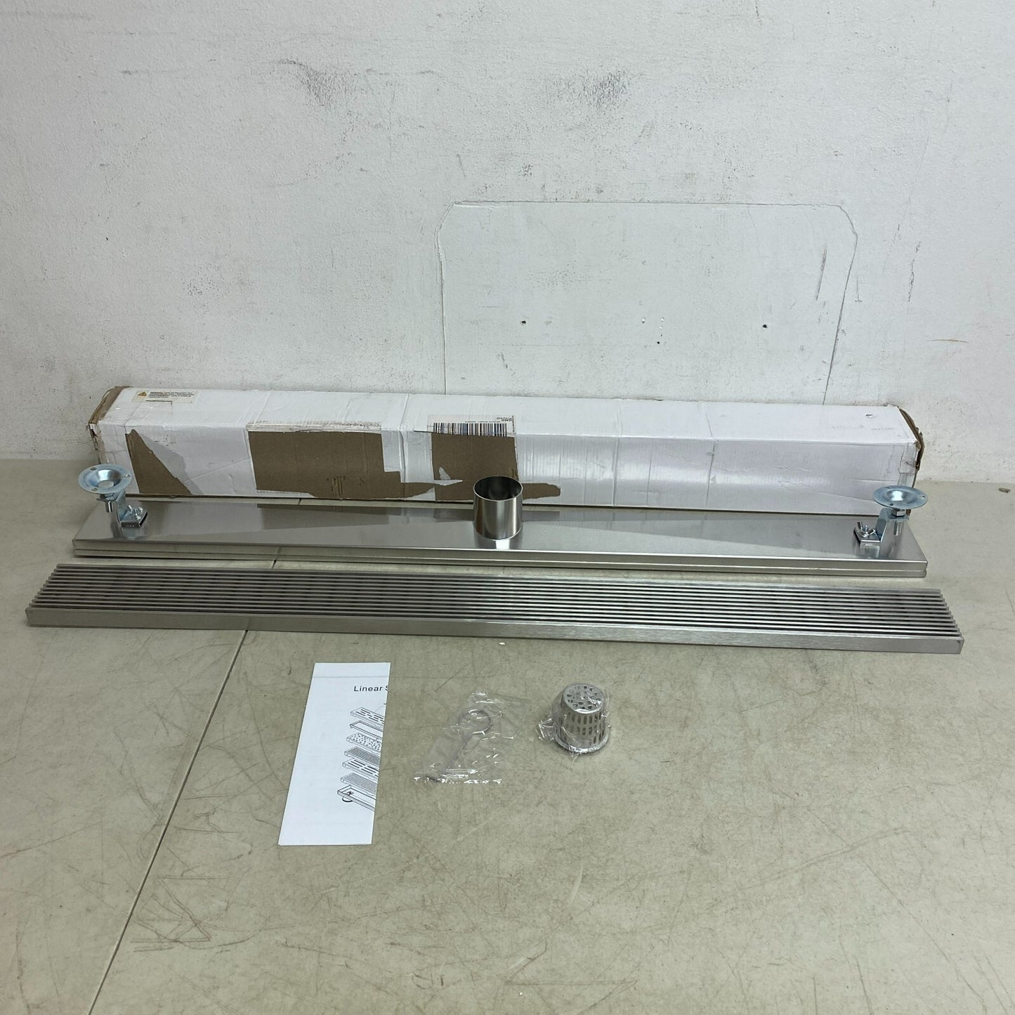 Signature Hardware 36" Carmen Linear Shower Drain - Brushed Stainless Steel