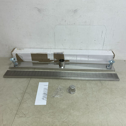 Signature Hardware 36" Carmen Linear Shower Drain - Brushed Stainless Steel