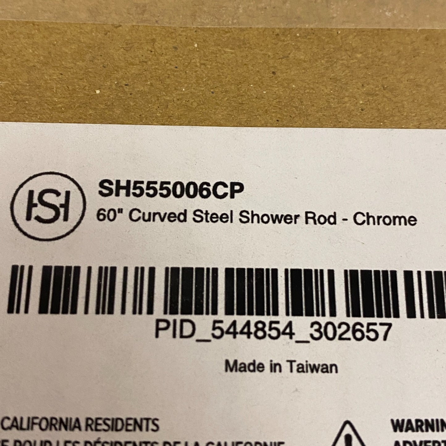 Signature Hardware 60" Curved Shower Rod Chrome Brass Wall Mount Bath 466760