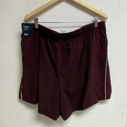 DSG Men's 5" Team Burgundy Geo Run Shorts Stylish Trendy DAM12203PRT