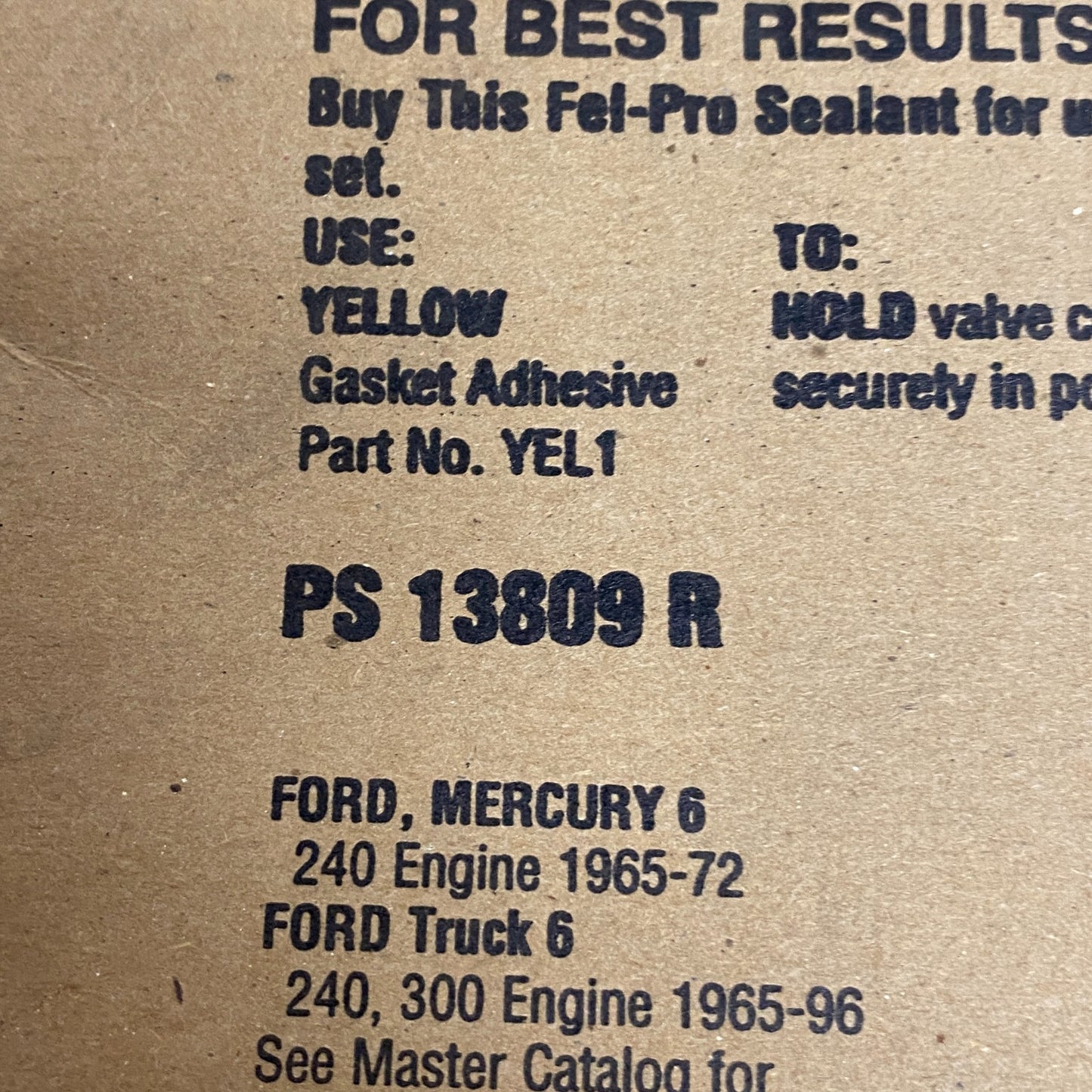 FEL-PRO PS13809R Push Rod Cover Gasket Set 65-96 Ford 4.9L (300) I6
