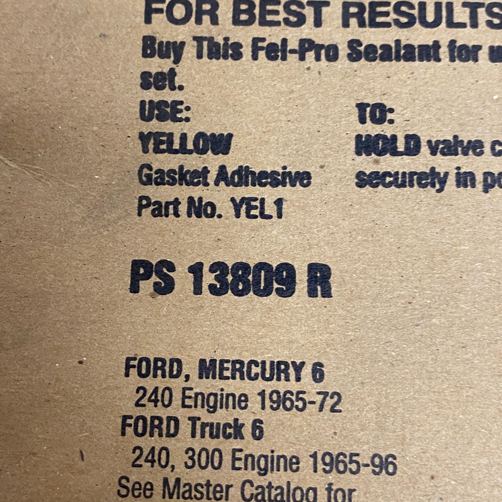FEL-PRO PS13809R Push Rod Cover Gasket Set 65-96 Ford 4.9L (300) I6
