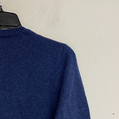 Alfred Dunner Women's Lake Placid Colorblock Crewneck Sweater Szie PM Color Navy