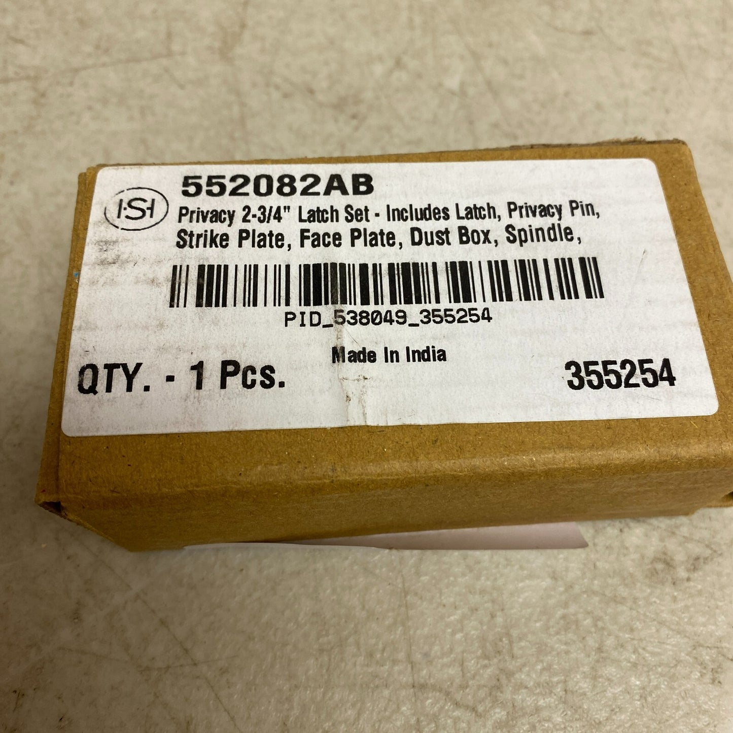 ARDWARE 2-3/4" LATCH SET- INCLUDES LATCH, PRIVACY PIN, STRIKE PLATE, FACE ,,,,,,