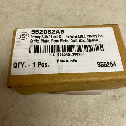 ARDWARE 2-3/4" LATCH SET- INCLUDES LATCH, PRIVACY PIN, STRIKE PLATE, FACE ,,,,,,