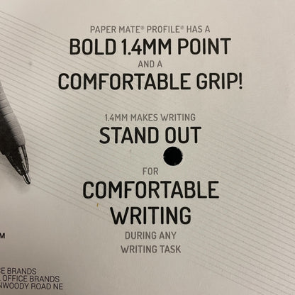 Paper Mate Profile Ballpoint Retractable Pen Assorted Ink Bold 2 Pack 16 Count