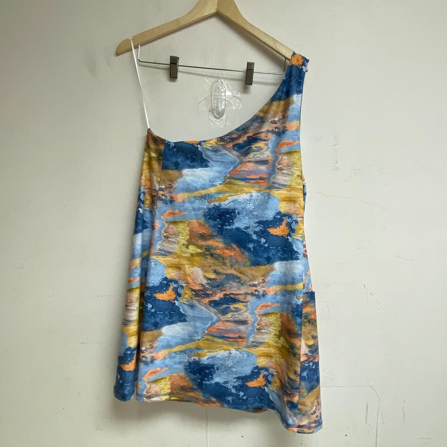 DSG Twitch + Allison Womens One Shoulder Dress Crater Lake Multi BOSSW13328PRT