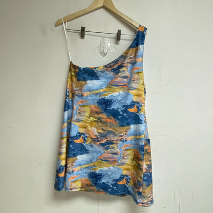 DSG Twitch + Allison Womens One Shoulder Dress Crater Lake Multi BOSSW13328PRT