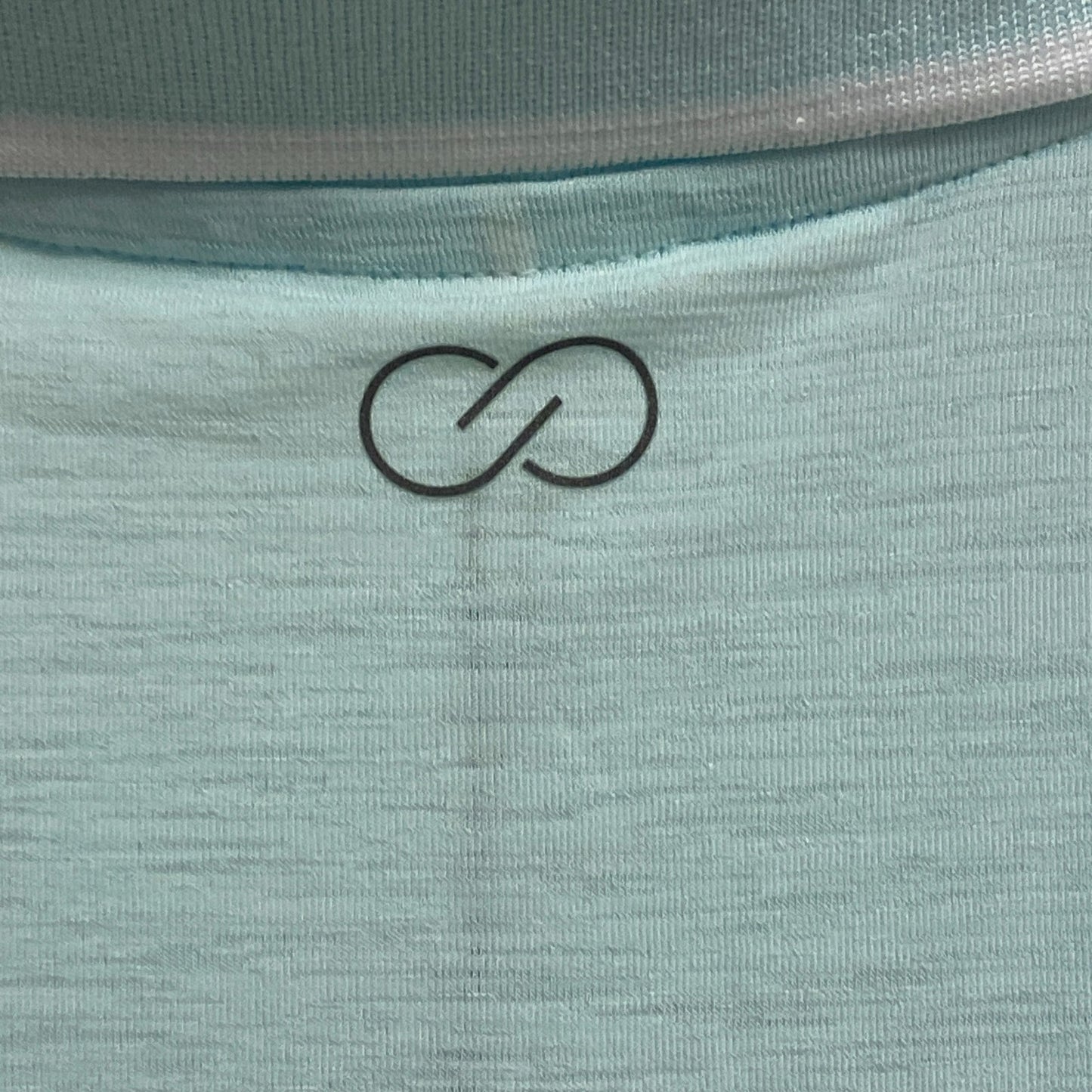 Calia Womens on Par Sleevless Polo Taffy Blue Solid Summer Zip polo WCG11000S22