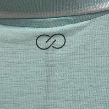 Calia Womens on Par Sleevless Polo Taffy Blue Solid Summer Zip polo WCG11000S22