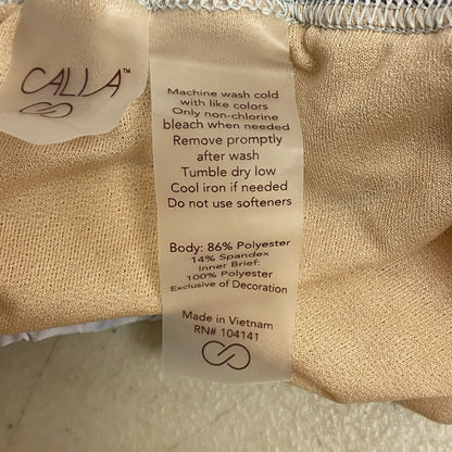 Calia Womens 3 in Relaxed Woven High Rise Step Up Performance Short Milky Blue