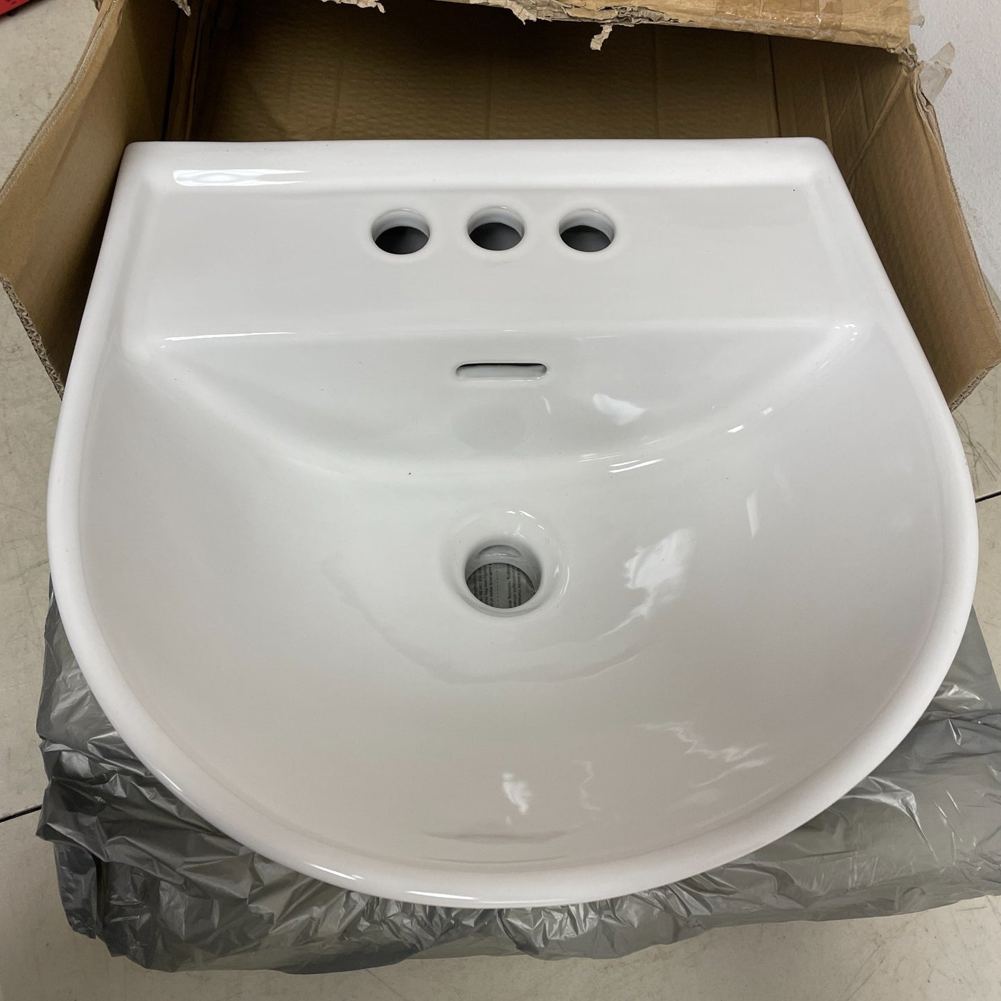 Signature Hardware Lanken Mini Porcelain Wall Mount Sink 4'' Centers