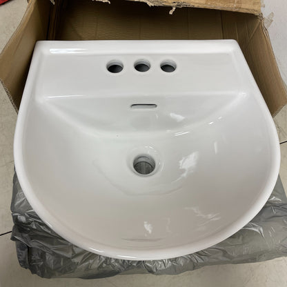 Signature Hardware Lanken Mini Porcelain Wall Mount Sink 4'' Centers