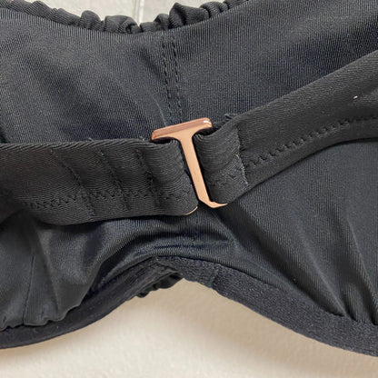 Calia Womens Smoked Strap Bikini Top Pure Black WSA23212