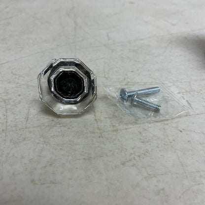 Amerock Glacio 1‑3/8″ Cabinet Knob Clear Black Bronze BP36653CBBR