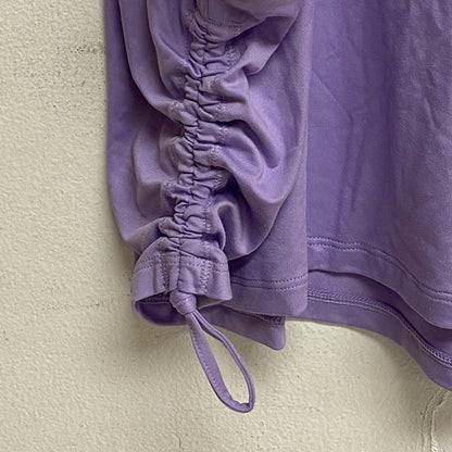 DSG Women's Side Rouched Tank Top Digital Lavender Solid Sleeveless DAW22309