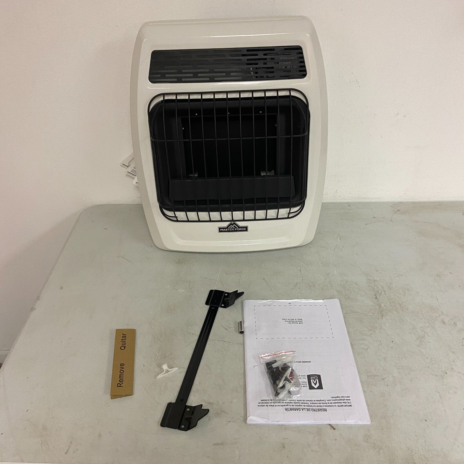 Master Forge Indoor/Garage 10,000-BTU Vent-Free Wall Heater Blue Flame