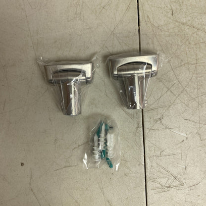 Signature Hardware 60" Curved Solid Brass Shower Rod - Brushed Nickel