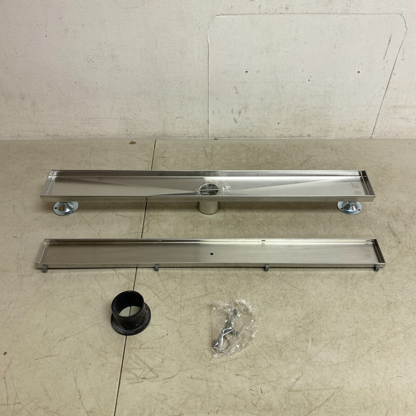 Signature Hardware 28" Cohen Linear Tile-In Shower Drain - Brushed Stainless S..