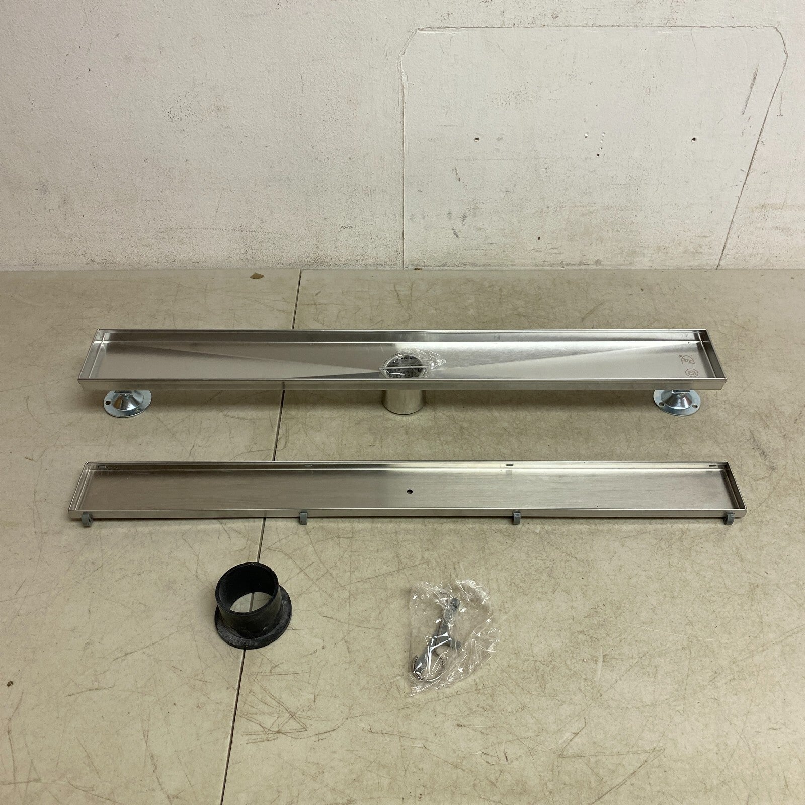 Signature Hardware 28" Cohen Linear Tile-In Shower Drain - Brushed Stainless S..