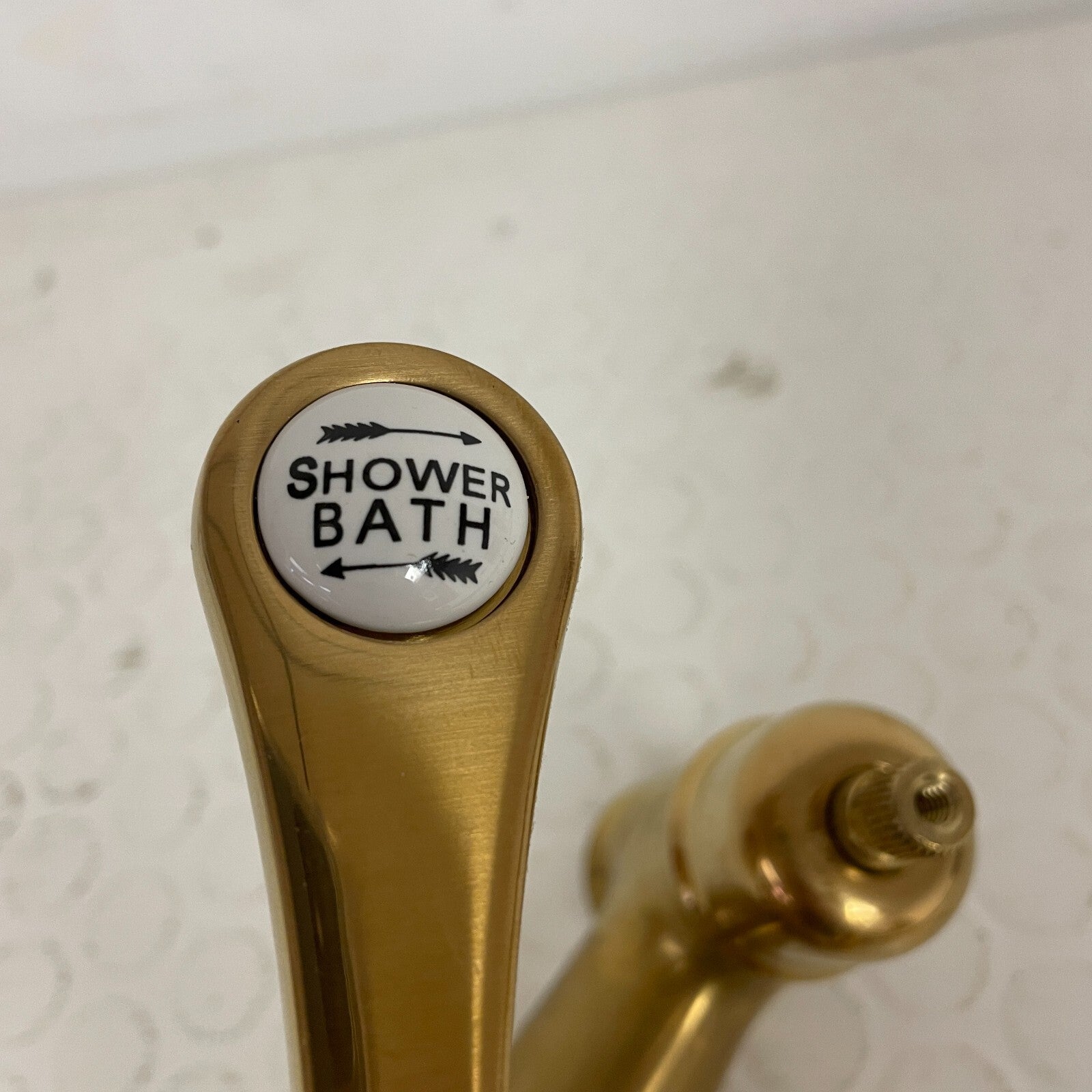 Signature Hardware Shower Conversion Kit w/EnglishTelephone Faucet Brushed Gold