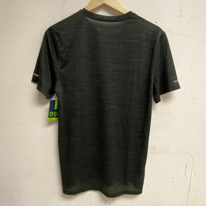 DSG Men's Short Sleeve Run T-Shirt Pure Black Double Dye Running DAM11215