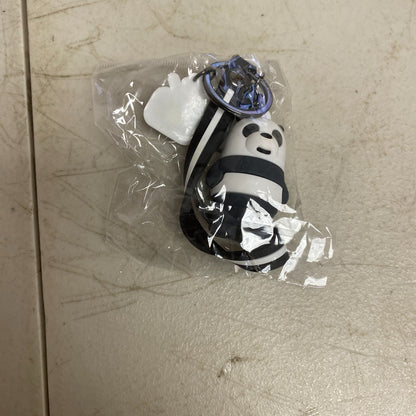 Assorted Silicone We Bare Bears Panda Bear Keychain With Camera Accessory