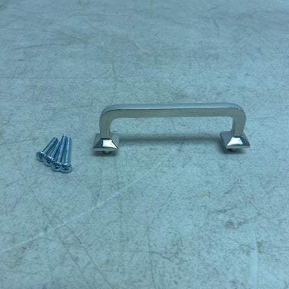 Signature Hardware 4'' Klein Solid Brass Cabinet Pull - Polished Nickel