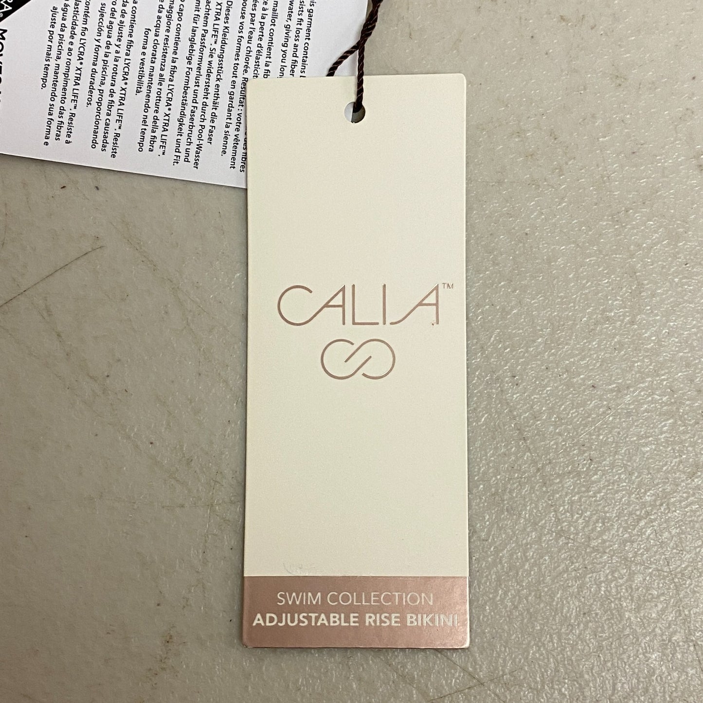 Calia Women's Swim Adjustable Rise Bikini Ruched Side Floral Bottom Aqua Multi