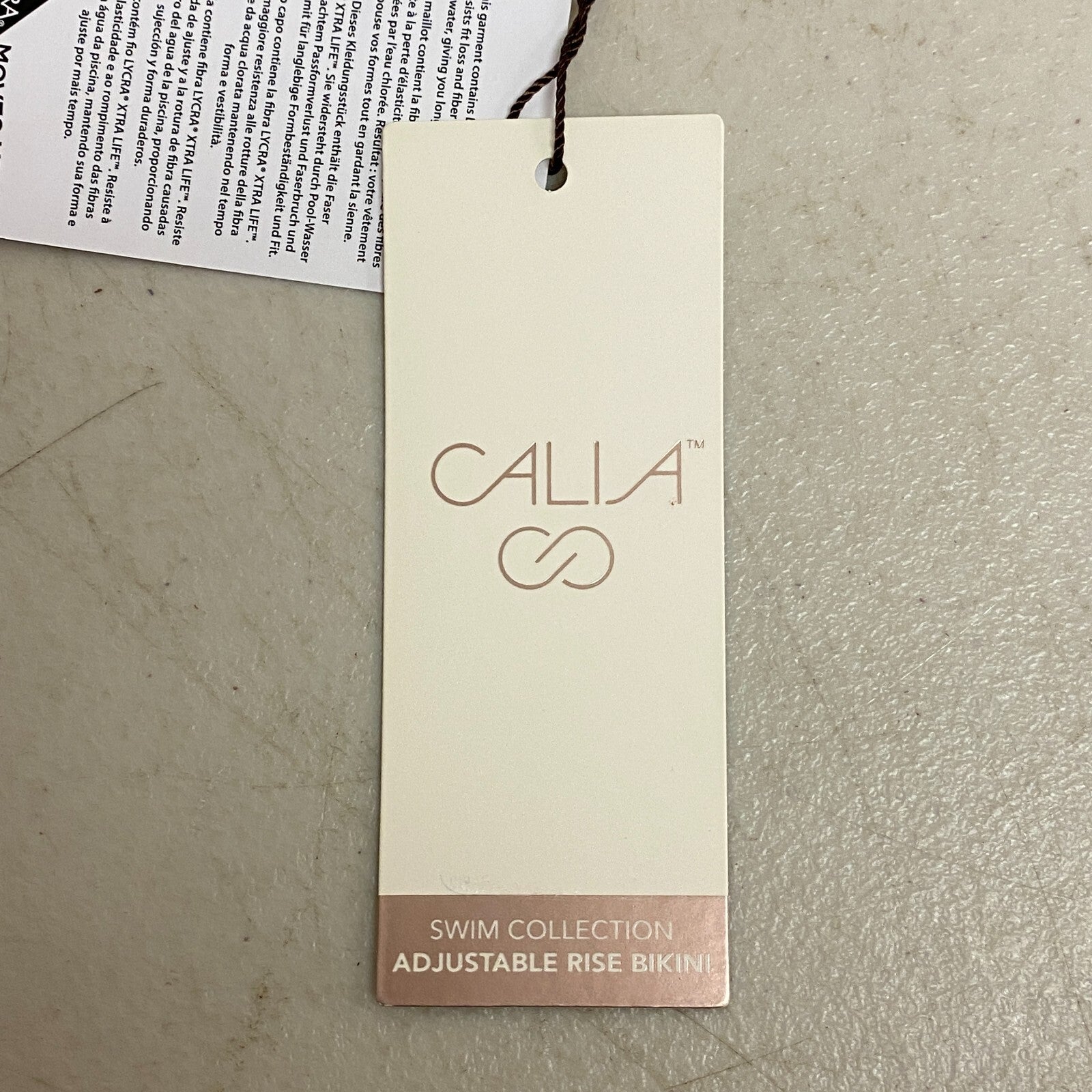 Calia Women's Swim Adjustable Rise Bikini Ruched Side Floral Bottom Aqua Multi