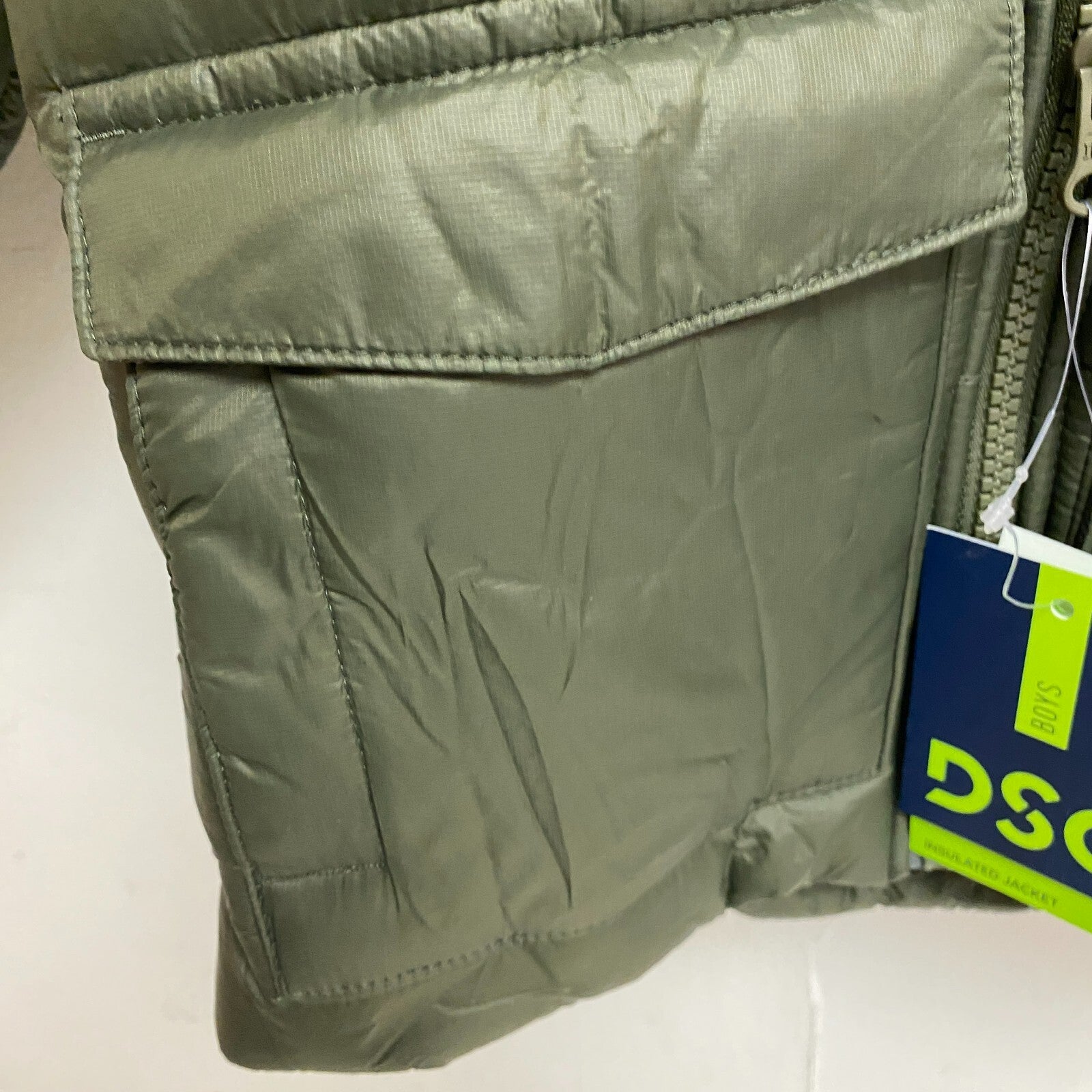 DSG Boys Insulated Jacket Dark Green Solid DOB23500A Warm Winter Weather Soft