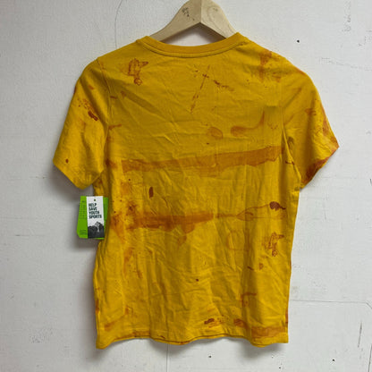 DSG Boys Printed Cotton Graphic Tee Stain Dye Deep Yellow Short Sleeve DAB22100