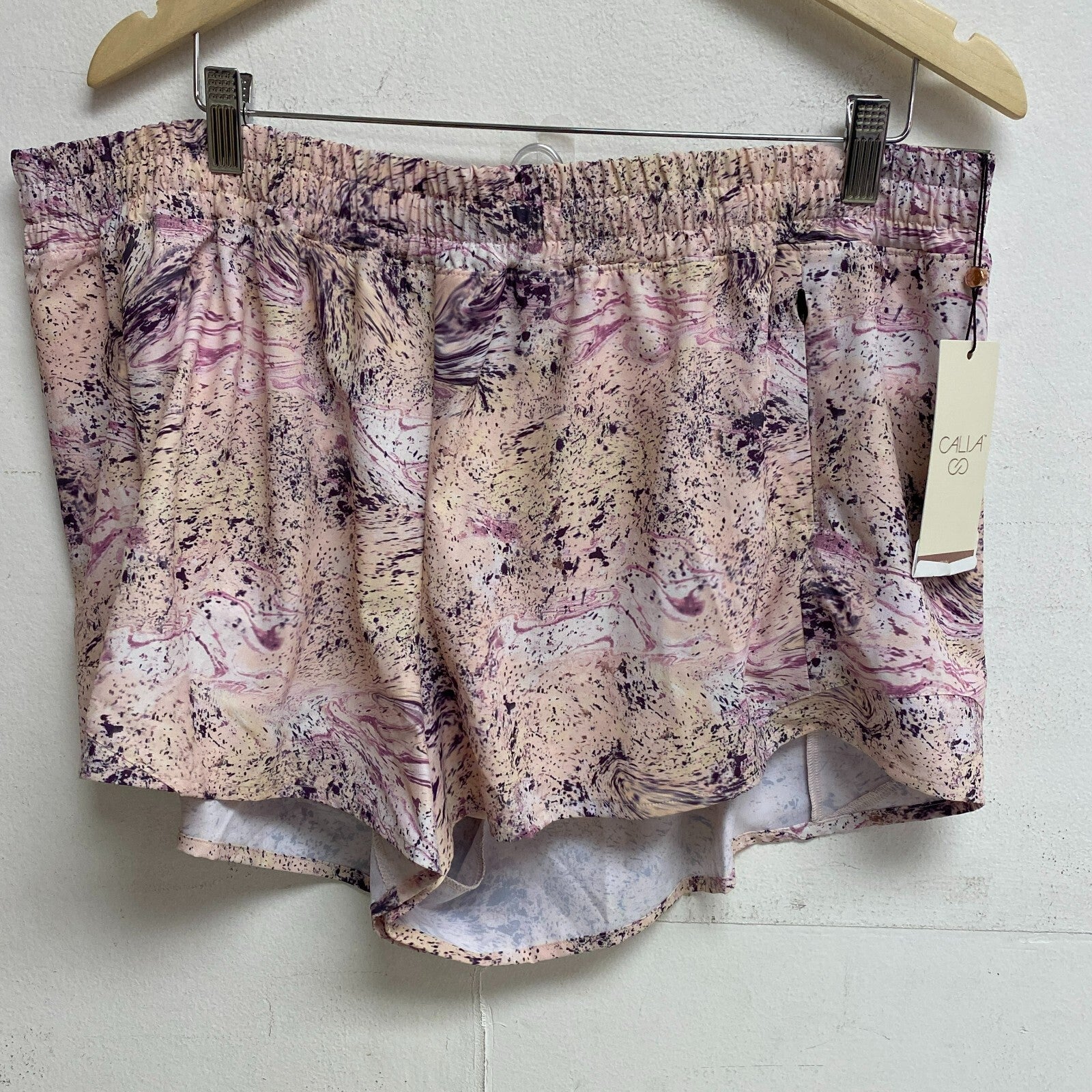 CALIA Women's 3 in Mid Rise Textured Pink Relaxed Infinity Run Short WAX12336PRT