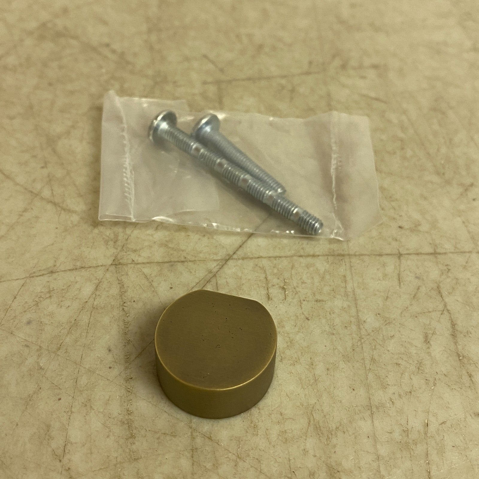 Signature Hardware 2 PACK Orvin Small Brass Round Cabinet Knob Antique Brass