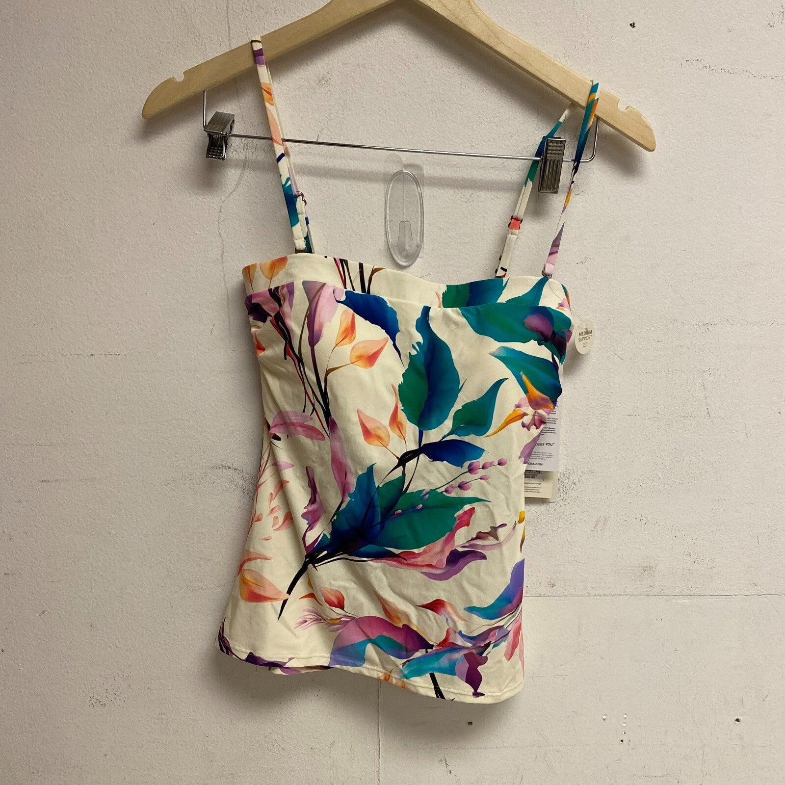 Calia Womens Bikini Top Bandeau Tankini Unbleached/Multi Stylish WSA23304PRT