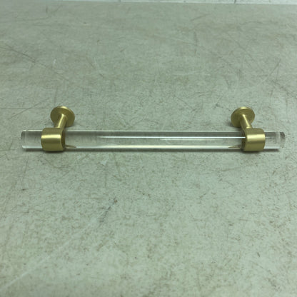 Signature Hardware 6'' Beryn Acrylic Cabinet Pull - Satin Brass SH450376