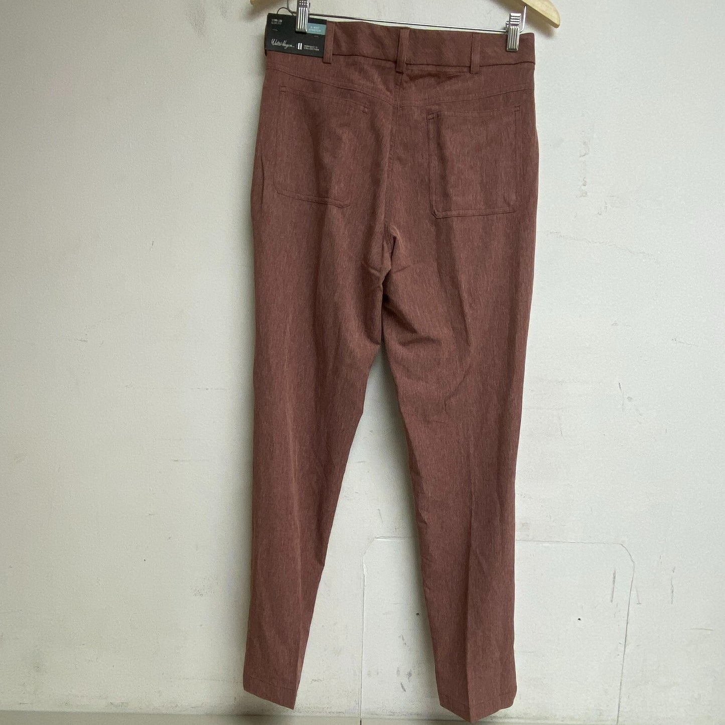 Walter Hagen Mens P11 Novelty Pocket Pant New Maroon/ White Htr Slim MGA35125VC