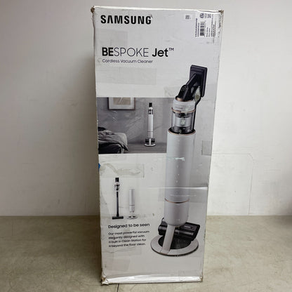 Samsung BESPOKE Jet Cordless Stick Vacuum w/ Clean Station Misty White